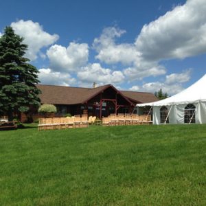 mansfield house with wedding tent