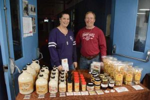Sugar-makers selling their goods at Vermont maple festival