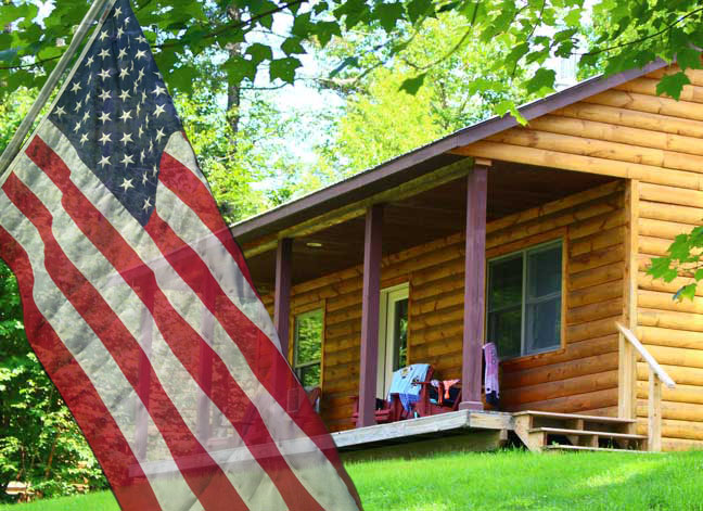 Vermont log cabin vacation freedom